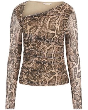 Guess Top Bernardette a maniche lunghe Eco Donna - Bianco