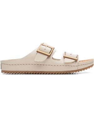 Clarks Brookleigh Sun Ledersandalen in Dunkelbraun - Natur
