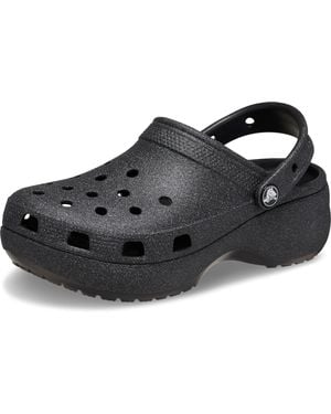 Crocs™ , Classic Platform Glitter Clog W, Black, 7 Uk