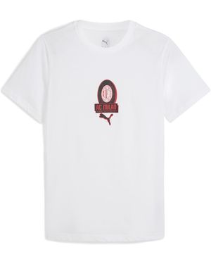 PUMA A.C. Milan T-Shirt FtblCulture Maglietta con Logo - Bianco