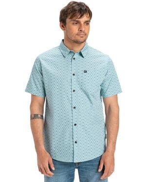 Quiksilver Short Sleeves Shirt For - Short Sleeves Shirt - Blue