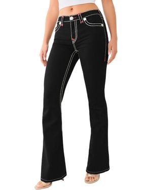 True Religion Joey Low Rise Flare Super T​ - Black