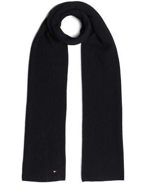 Tommy Hilfiger Essential Flag Sjaal Aw0aw16640 Mid Weight Sjaal - Blauw