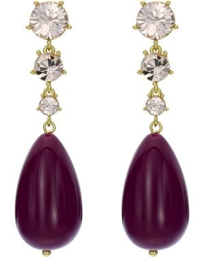 Ted Baker Pearsti Statement Crystal Bead Drop Earrings For - Purple