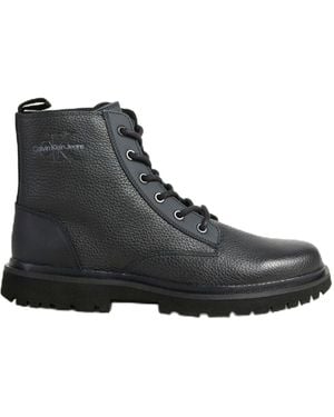 Calvin Klein Uomo Stivali Mezza Gamba Eva Laceup con Lacci - Nero
