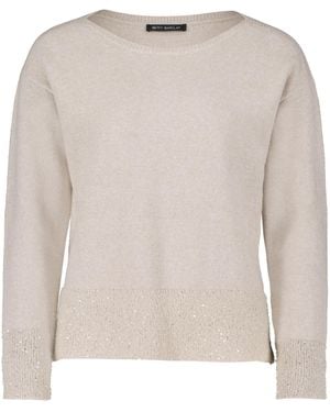 Betty Barclay Strickpullover mit Pailletten 42 - Natur