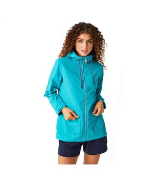 Regatta Waterproof Jacket Abrigo Impermeable con Capucha y Cremallera Completa Bayletta para Mujer - Azul