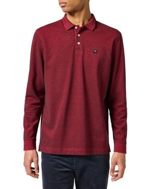 Wrangler Ls Refined Polo Shirt - Red