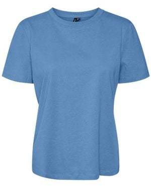 Vero Moda Vmpaulina SS-Maglietta Ga Jrs Noos T-Shirt - Blu