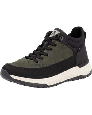 Rieker Schuhe Stiefel Schnürer Grün Freizeit - Schwarz