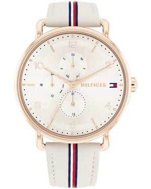 Tommy Hilfiger Vrouwen Analoge Quartz Horloge Met Lederen Band 1782659 - Wit