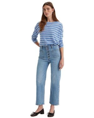 Levi's Ribcage Bells Light Indigo-Worn in - Blu