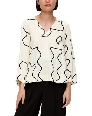 S.oliver Bluse aus Viskose - Weiß