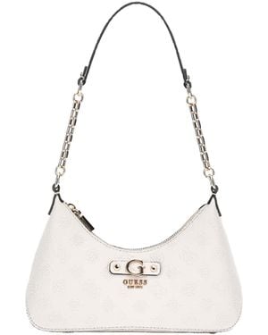 Guess Gerty Top Zip Shoulder Bag Creme White - Neutro