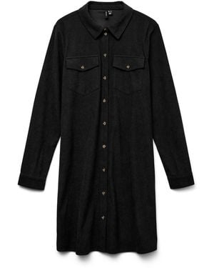 Vero Moda Female Kleid VMVILJA Kurzes Cord Kleid - Schwarz