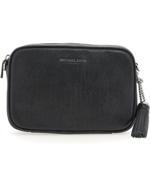 Michael Kors Ginny Schoudertas Voor - Zwart