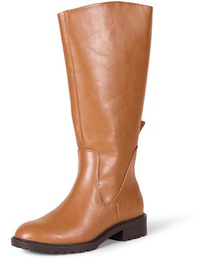 Amazon Essentials Botas de Equitación hasta la Rodilla Mujer - Marrón
