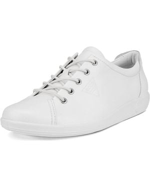 Ecco Soft 2.0 Tie Tie Hohe Sneaker - Weiß