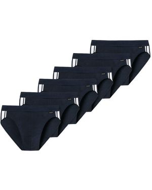 Schiesser Cotton Essentials Stretch Rio Slip - 6er Pack (XL, Dunkelblau (913))