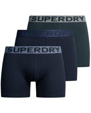 Superdry S Boxers Triple Pack Eclipse Navy - Blue