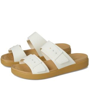 Crocs™ Sandal,brooklyn Buckle Low,chalk/tan,3 Uk - White