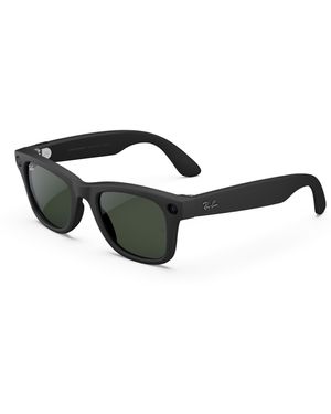 Ray-Ban Meta Lege Vierkante Zonnebril - Zwart