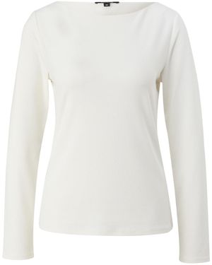 Comma, Langarmshirt - Weiß