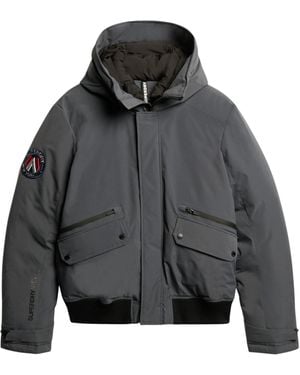 Superdry Wattierte City Bomberjacke Ebenholz XL - Grau