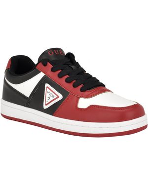 Red guess trainers deals