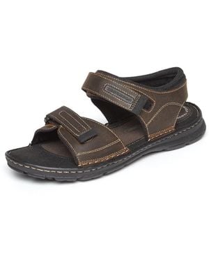 Rockport Darwyn Quarter Strap Platform Slide Sandal - Brown