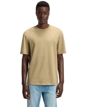 HUGO S Dapolino Relaxed-fit T-shirt In Cotton With Logo Print - Metallic