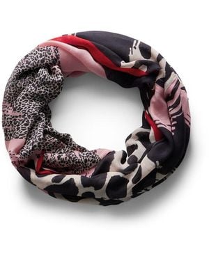 Street One A572804 Gemusterter Loop Schal - Pink