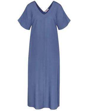 Triumph Beach Mywear Maxi Dress Sd Swimwear Cover Up - Blue
