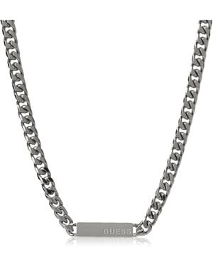 Guess Collier pour homme en Acier inoxydable - Métallisé