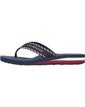 Tommy Hilfiger Hilfiger Webbing Beach Sandal Fw0fw09038 Flip Flops - Black