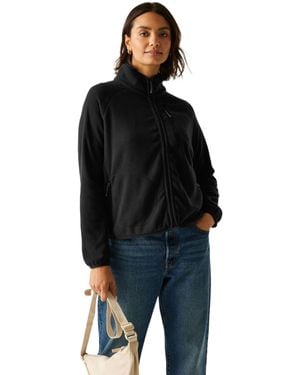 Regatta S Frankie Full Zip Fleece Warm Lightweight Winter Layer Top - Black