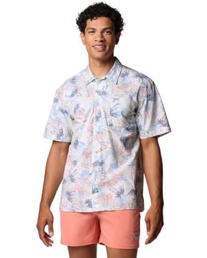 Columbia Pfg Trollers Best Short Sleeve Fishing Shirt - White