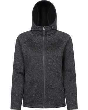 Mountain Warehouse Nevis Full Zip Womens Fleece Jacket - Lightweight, Compact & Breathable Coat With Pockets - For Spring Summer - Black
