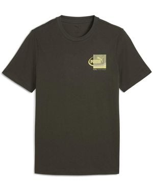 PUMA Graphic Small Box Short Sleeve T-shirt L Green
