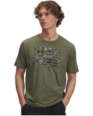 Under Armour Freedom Flag Printed T-shirt - Green