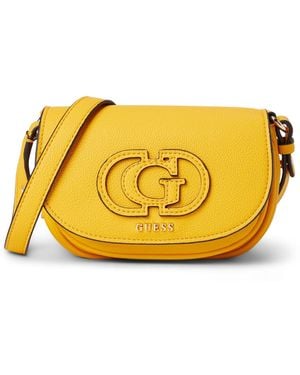 Guess Calebra Mini Convertible Xbody Flap Bag Marigold - Geel