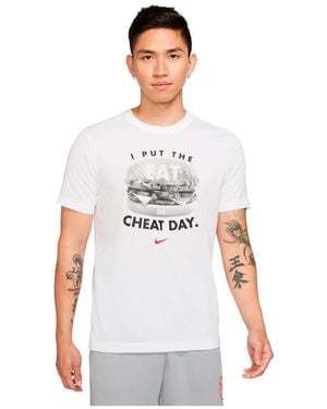 Nike M NK DF Tee Humor T-Shirt - Blanc