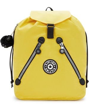 Kipling New Fundamental Large Backpack Heritage Sun - Yellow