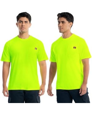 Wrangler Workwear Short Sleeve Upf 40 Performance Pocket T-shirt - Yellow
