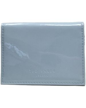 Ted Baker Eellsa Patent Poppered Card Holder Oyster Card In Light Blue