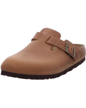 Birkenstock SABOT CHIUSO IN PUNTA MODELLO BOSTON CON PLANTARE - Marrone