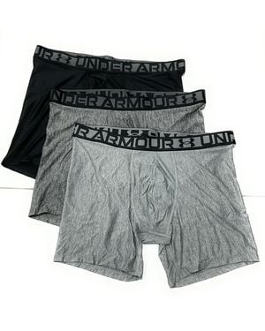 Under Armour Essential Tech Boxerjock 6" Inseam 3-pack - Grey