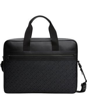 Tommy Hilfiger Th Monogram Computer Bag Am0am13491 Computer Bag - Black