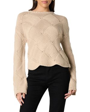 The Drop Katia Basket Weave Cropped Jumper - Natural