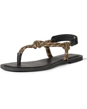 The Drop Charea Rope Sandal - Black